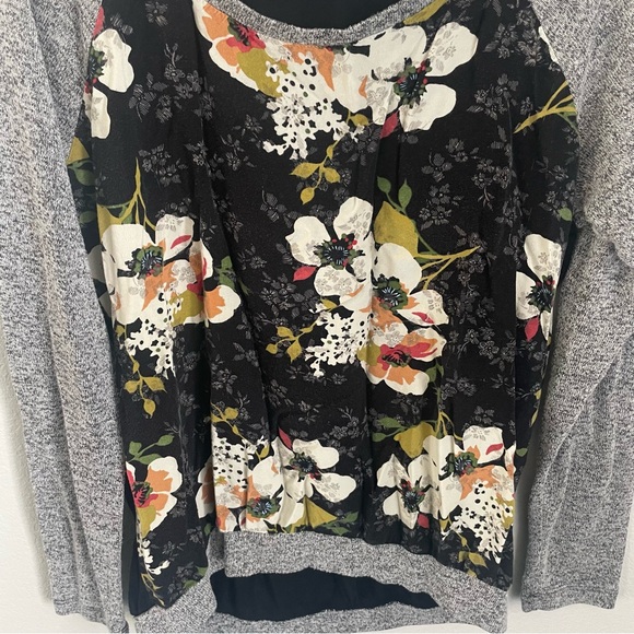 Kut From The Kloth Black Floral Pullover Light Sweater Long Sleeve Size Medium - Picture 4 of 9